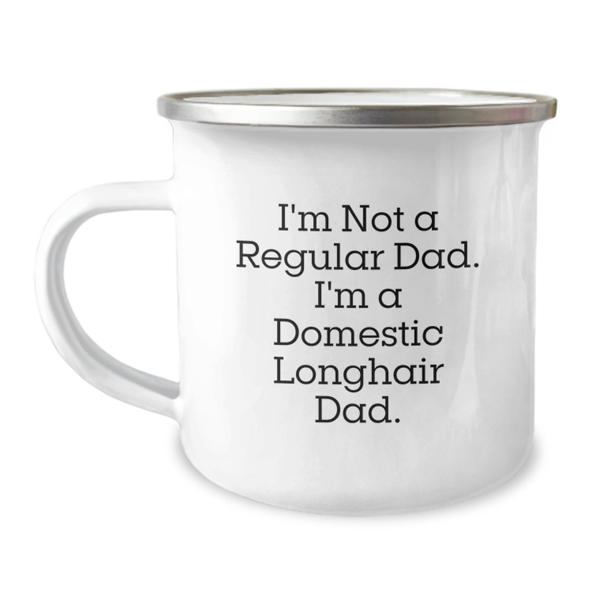 Funny Domestic Longhair Cat Dad Gifts from Men to Family - Camping Mug for Christmas Unique Presents - Image 1
