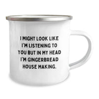 Load image into Gallery viewer, Gingerbread House Making Humor Gifts from Men to Friends, Funny Camping Mug for Graduation, Gifts for Gingerbread House Making Enthusiasts - Image 2
