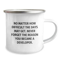 Load image into Gallery viewer, Developer Gifts, Funny Quote, Camping Mug, Birthday Unique Gifts from Friends, Gifts for Developer, Men - Image 2
