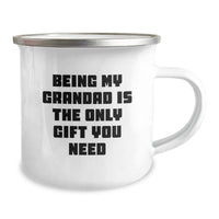 Load image into Gallery viewer, Funny Grandad Gifts from Family for Grandad, Unique Christmas Unique Gifts Ideas for Men, Being My Grandad Is The Only Gift You Need Camping Mug - Image 2
