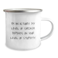 Load image into Gallery viewer, Funny Actuary Christmas Unique Gifts from Friends, Actuary Camping Mug Quote, Unique Camping Mug for Actuary - Image 2
