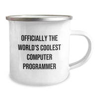 Load image into Gallery viewer, Funny Gifts from Friends for Computer Programmer, Officially The World&#39;s Coolest Computer Programmer Camping Mug, Christmas Unique Gifts for Men - Image 2
