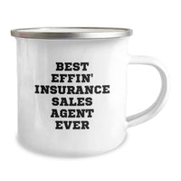 Load image into Gallery viewer, Funny Quirky Gifts for Insurance Sales Agent Men, Funny Best Effin&#39; Insurance Sales Agent Ever Quote, Unique Christmas Unique Gifts from Family to Insurance Sales Agent Friends - Image 2
