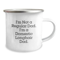 Load image into Gallery viewer, Funny Domestic Longhair Cat Dad Gifts from Men to Family - Camping Mug for Christmas Unique Presents - Image 2
