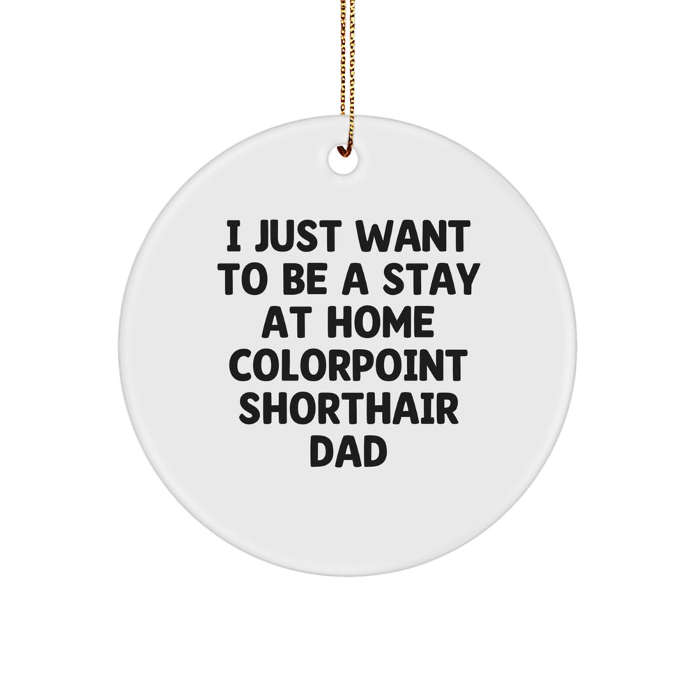 Colorpoint Shorthair Cat Gifts, Funny Quote Ornament, Circle Ornament, Gifts from Men for Colorpoint Shorthair Cat Lovers, Unique Christmas Unique Gifts - Image 1