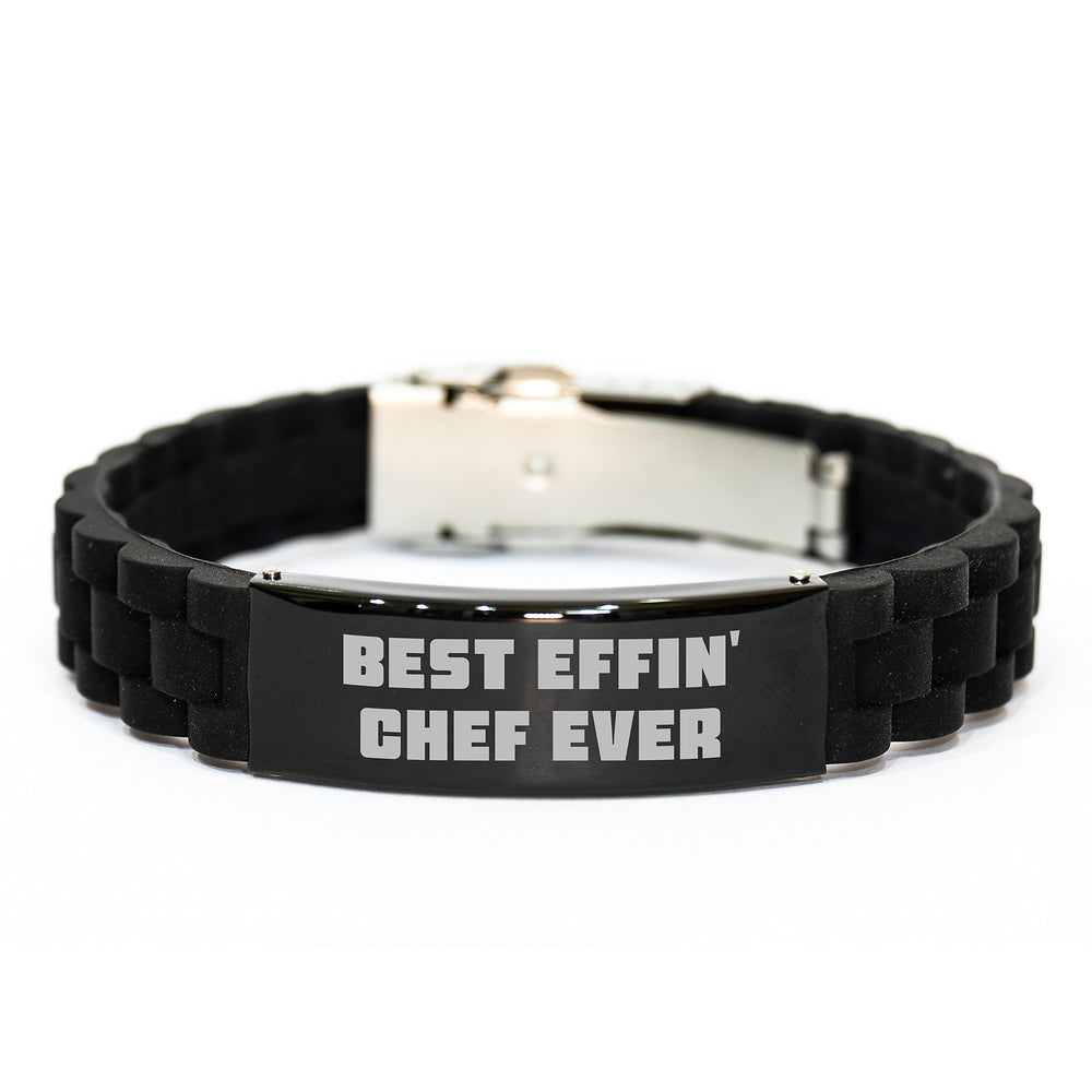 Funny Chef Quote Glide lock Clasp Birthday Unique Gift for Men or Women, 'Best Effin' Chef Ever' Enthusiasts, From Friends to Family - Image 1