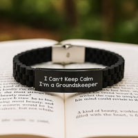 Load image into Gallery viewer, Funny groundskeeper Gifts I Can&#39;t Keep Calm I&#39;m A groundskeeper Glide lock Clasp Birthday Presents from Men to Women Friends Coworkers Family - Image 2
