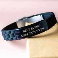 Load image into Gallery viewer, Funny Gifts from Best Surgeon Ever, Glide lock Clasp Bracelet for Surgeon, Surgical Staff Christmas Unique Gifts - Image 3
