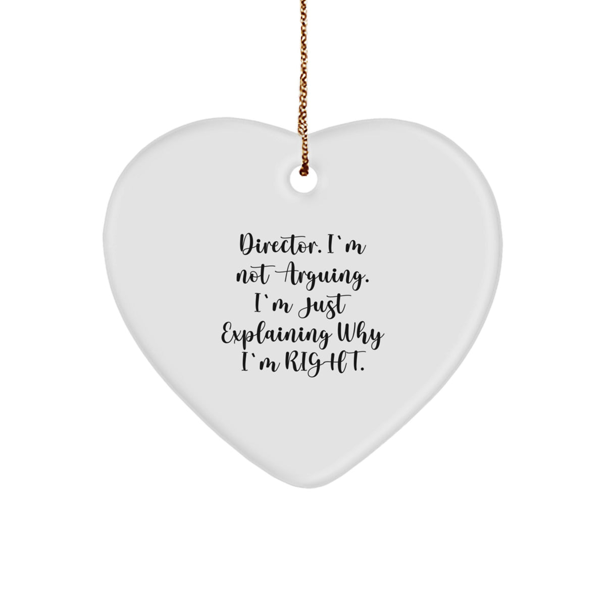 Funny Director Heart Ornament, Gifts from Friends, Gifts for Director, Christmas Unique Present - Image 1