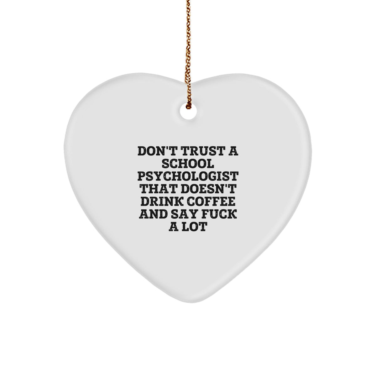 Funny Gifts from Men for School Psychologists, Unique Christmas Unique Gifts for School Psychologist Friends, Don't Trust a School Psychologist Without Coffee - Image 1
