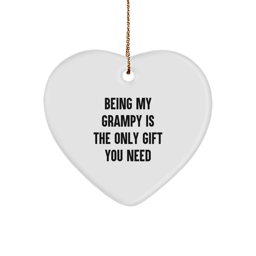 Funny Grampy Heart Ornament Gifts from Family Members for Grampy's Christmas - Image 1