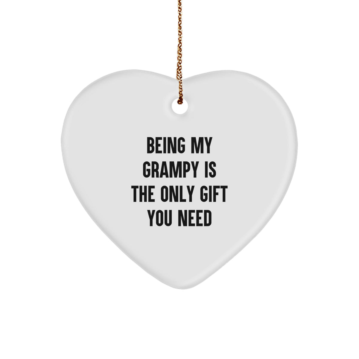 Funny Grampy Heart Ornament Gifts from Family Members for Grampy's Christmas - Image 1