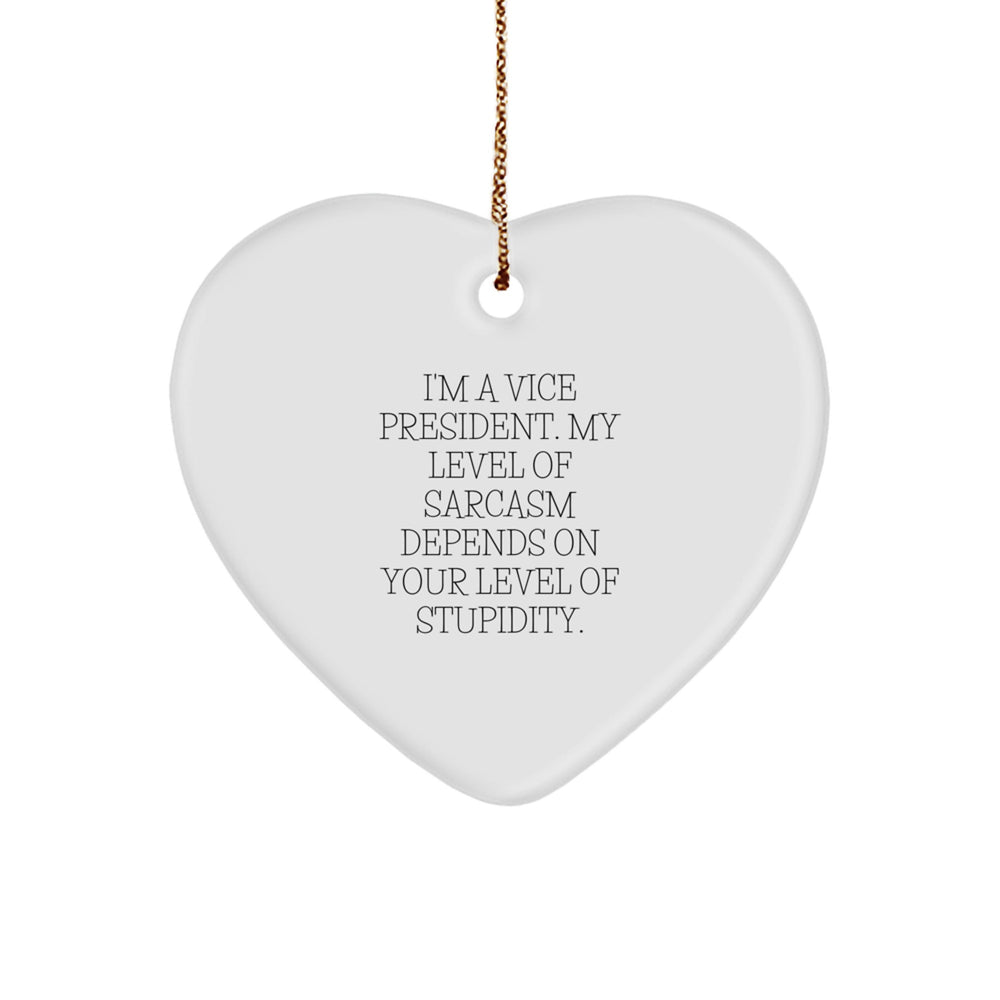 Funny Vice President Heart Ornament Gifts from Friends, Coworkers, Family for Vice President Men Women - Image 1