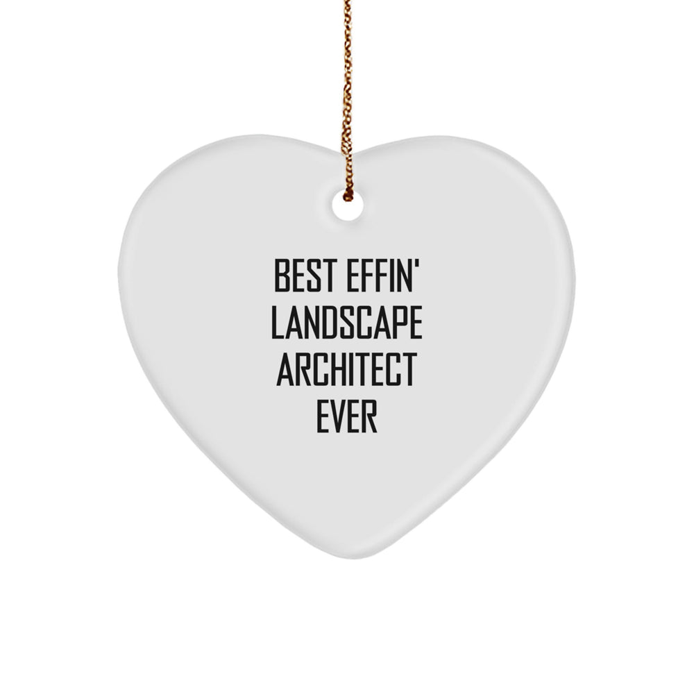 Funny Landscape Architect Heart Ornament Gifts from Men to Friends for Christmas - Image 1