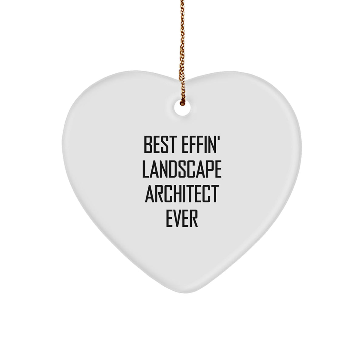 Funny Landscape Architect Heart Ornament Gifts from Men to Friends for Christmas - Image 1