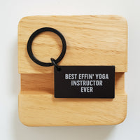 Load image into Gallery viewer, Funny Yoga Instructor Keychain Gifts for Men or Women Best &#39;Effin&#39; Quote from Friends, Coworkers, or Family during Christmas Unique Presents - Image 2
