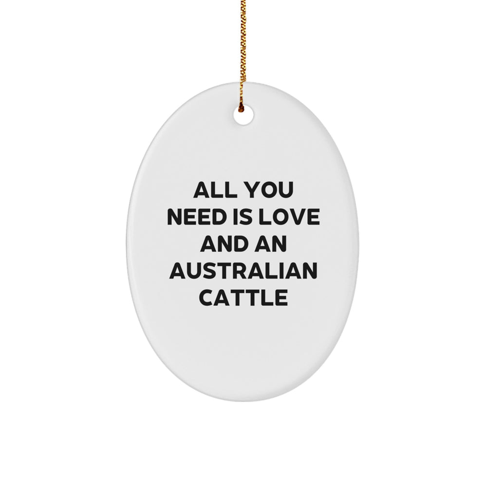 Australian Cattle Dog Oval Ornament Gifts from Men to Family Friends - Image 1