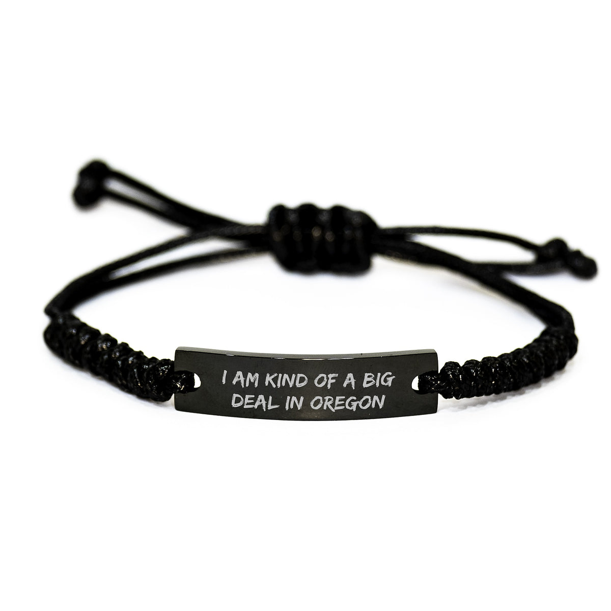 Funny Oregon Gifts for Friends, 'I Am Kind Of A Prime Selection In Oregon' Adjustable Rope Bracelet, Birthday Unique Gifts from Oregon Lovers - Image 1