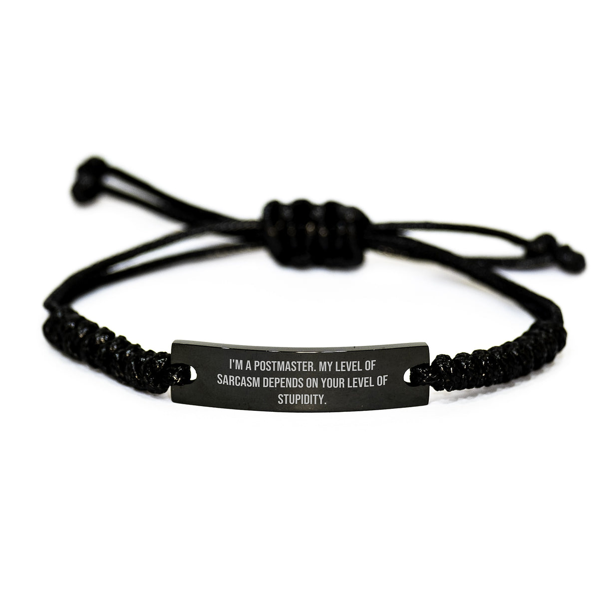 Funny Postmaster Gifts from Friends - Christmas Unique Rope Bracelets with Sarcasm Quote for Postmaster Men - Image 1