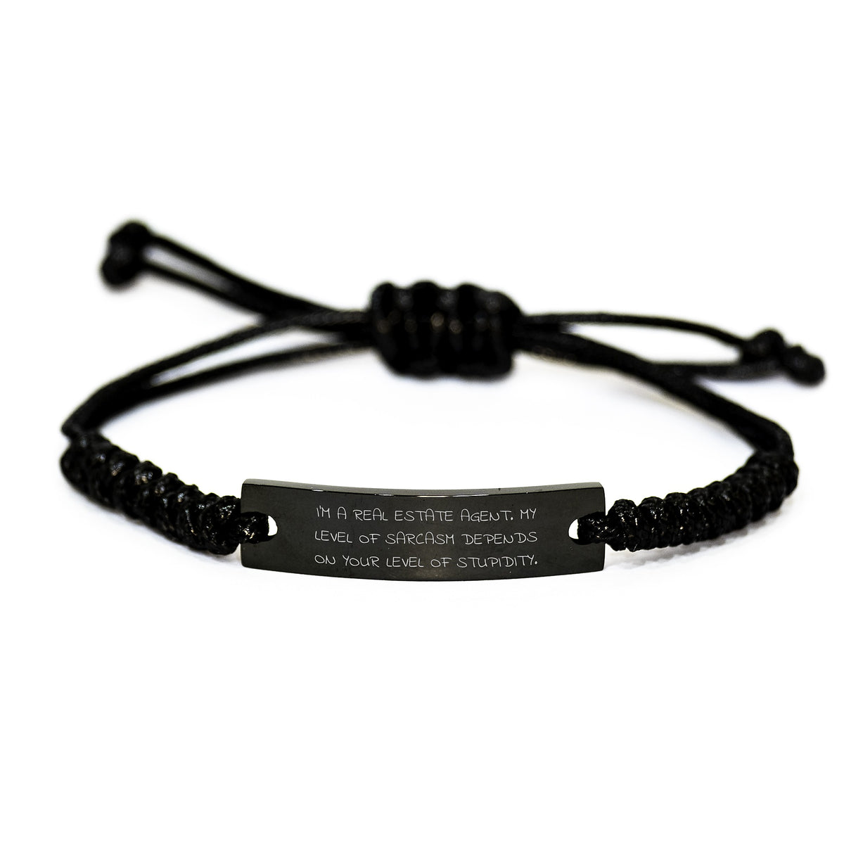 Funny Real Estate Agent Gifts from Friends - Birthday Unique Rope Bracelets with Sarcasm Quote for Men, Women, or Coworkers - Image 1