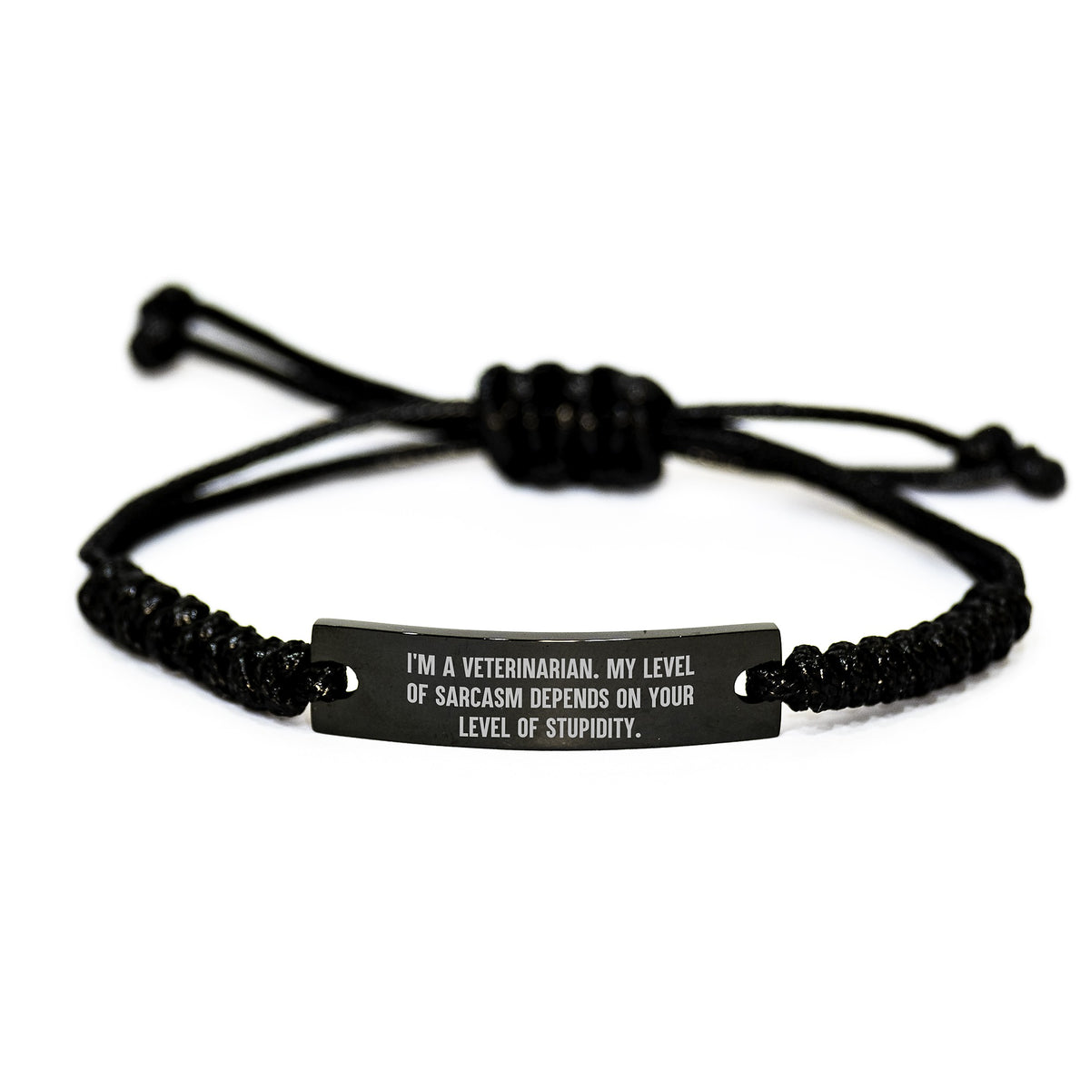 Funny Veterinarian Gifts for Men, Unique Rope Bracelet with Sarcasm Motto, Gifts from Friends or Family for Christmas Unique Gifts - Image 1