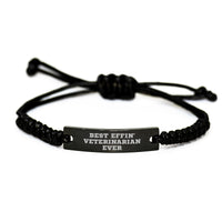 Load image into Gallery viewer, Funny Veterinarian Gifts for Men Rope Bracelets Best Effin&#39; Quote Handmade Christmas Unique Gifts from Friends - Image 1
