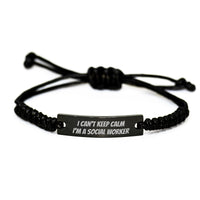 Load image into Gallery viewer, Funny Social Worker Rope Bracelet Gifts for Men Women Friends Coworkers Family Birthday - Image 1
