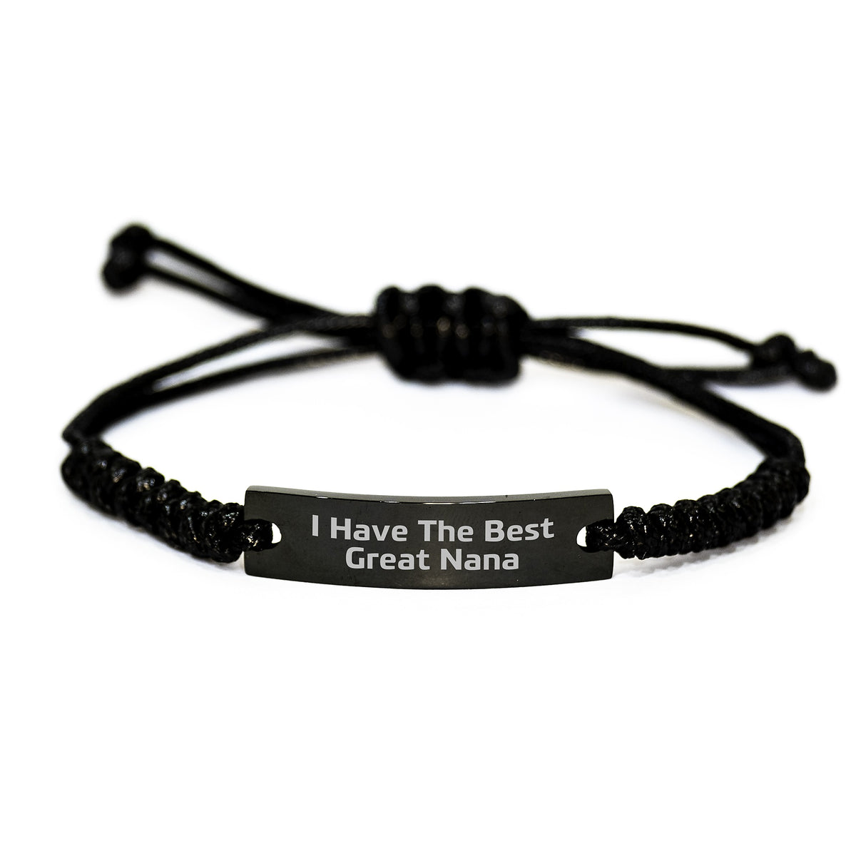 Funny Nana Rope Bracelet Gifts from Family, Nana Unique Christmas Unique Gifts, 'I Have The Best Great Nana' Quote Rope Bracelet for Women, Adjustable Rope Bracelet for Nana - Image 1