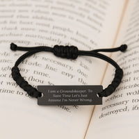 Load image into Gallery viewer, Funny groundskeeper Rope Bracelets Gifts from Friends to groundskeeper Men - I Am A groundskeeper To Save Time Lets Just Assume Im Never Wrong Christmas Unique Gifts - Image 3
