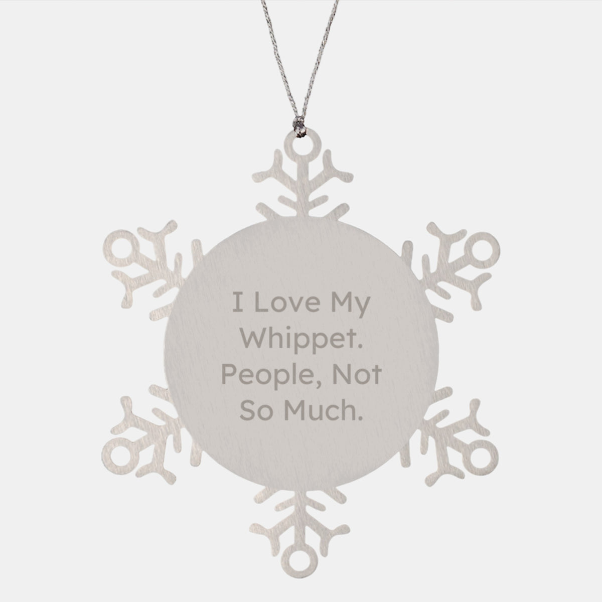 Whippet Dog Lovers' Funny Snowflake Ornament Gifts from Friends and Family for Christmas - Image 1