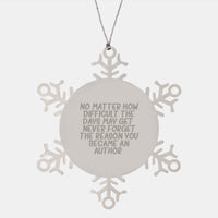 Load image into Gallery viewer, Funny Author Quotes Snowflake Ornaments Gifts for Author Friends and Family, Christmas Unique Gifts from Men to Women - Image 1

