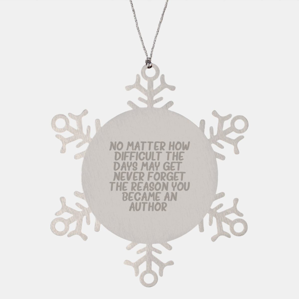 Funny Author Quotes Snowflake Ornaments Gifts for Author Friends and Family, Christmas Unique Gifts from Men to Women - Image 1