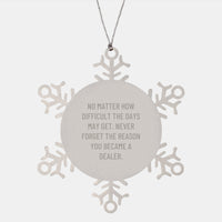 Load image into Gallery viewer, Inspirational Gifts from Friends to Dealers - Snowflake Ornament, Dealer Motivation, Christmas Unique Gifts - Image 1
