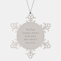 Load image into Gallery viewer, Funny Gramps Snowflake Ornament Gifts for Men, Unique Handmade Christmas Ideas from Family, Loving Gramps Quotes Decorations - Image 1

