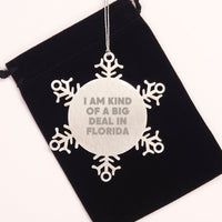 Load image into Gallery viewer, Florida Snowflake Ornament Gifts from I Am Kind Of A Prime Selection, Unique Christmas Unique Gifts for Friends - Image 2
