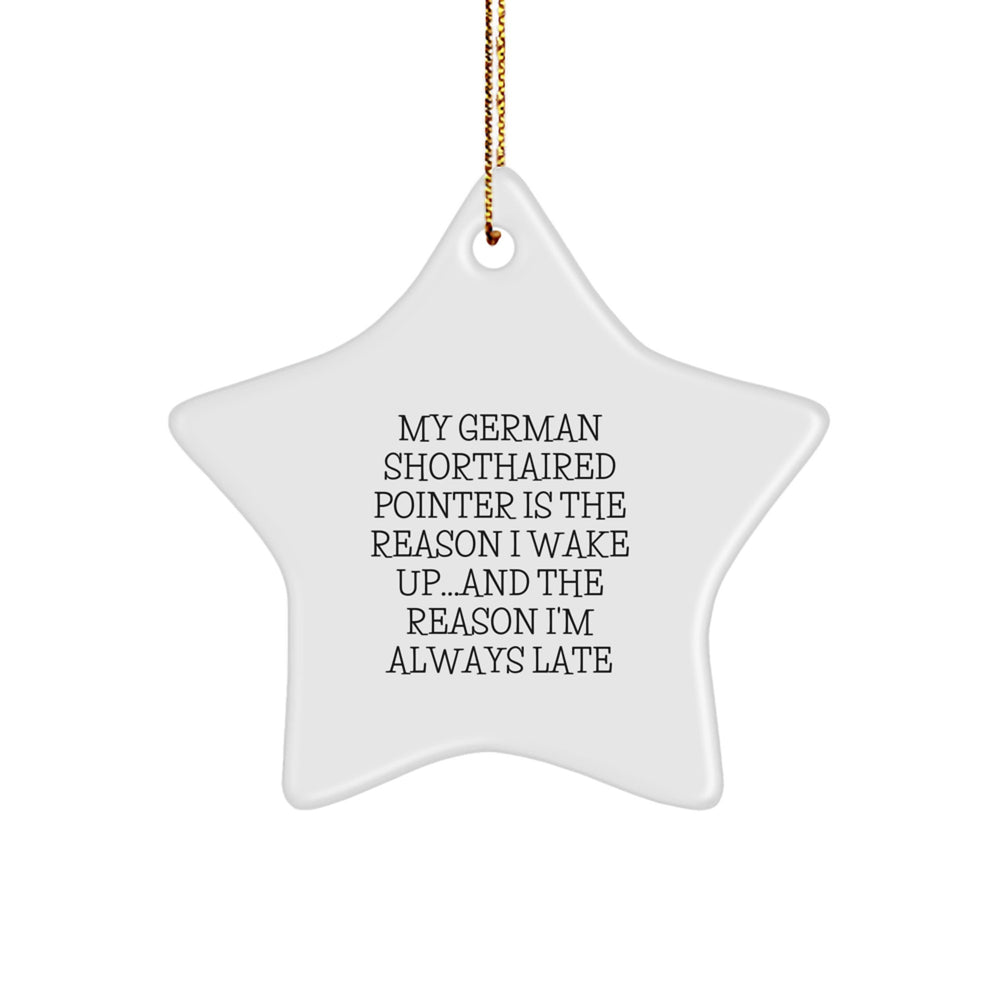 German Shorthaired Pointer Dog Lovers Christmas Unique Gifts from Friends - Funny Star Ornament - Image 1