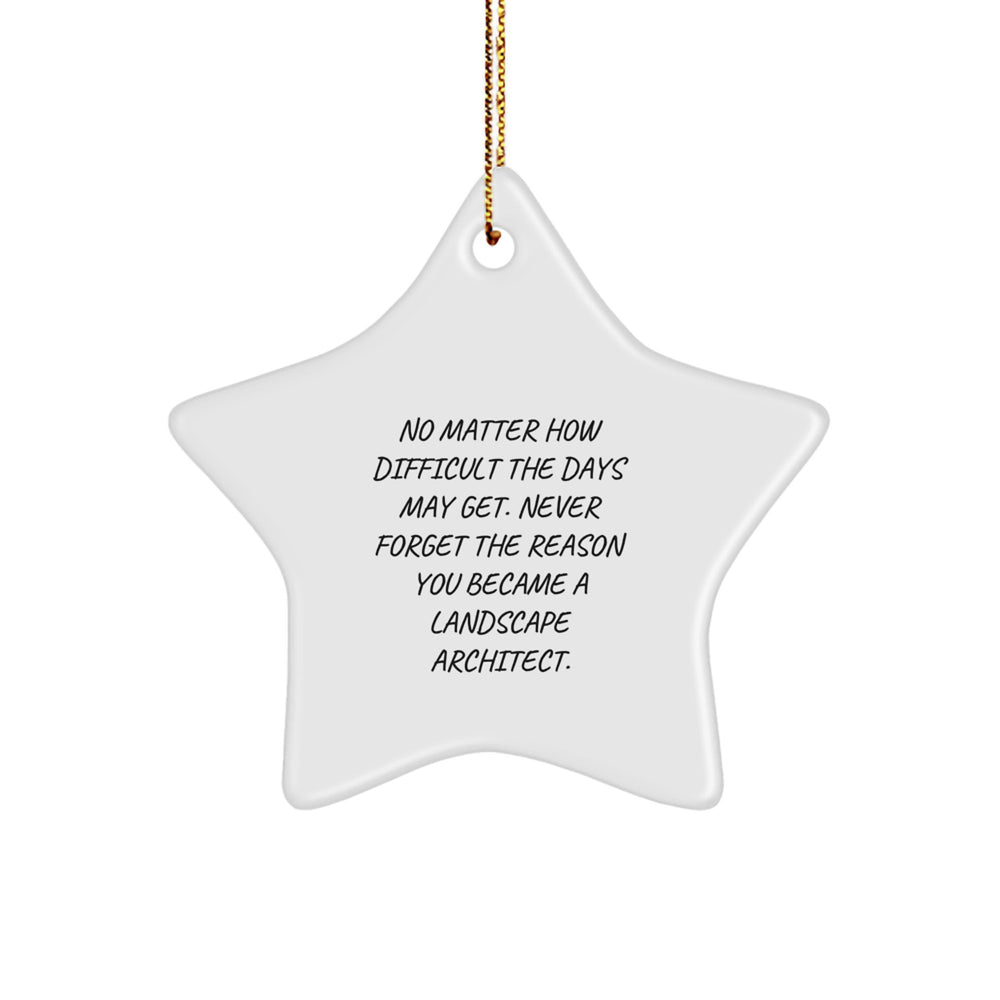 Funny Landscape Architect Gifts from Friends - Inspirational Star Ornament for Men, Women, Coworkers, Family, Christmas Unique Decorations - Image 1