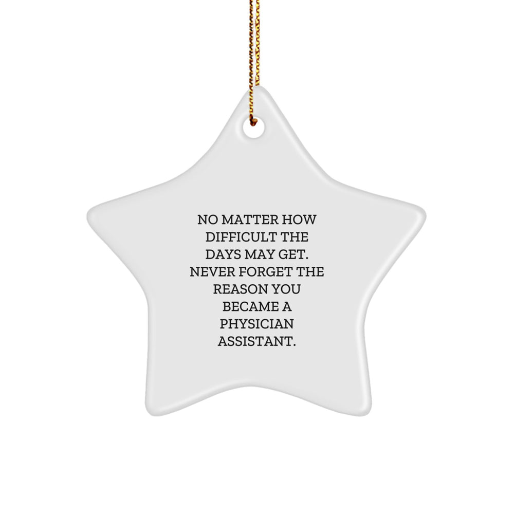 Inspirational Physician Assistant Gifts from Family - Star Ornament for Christmas Decor - Image 1