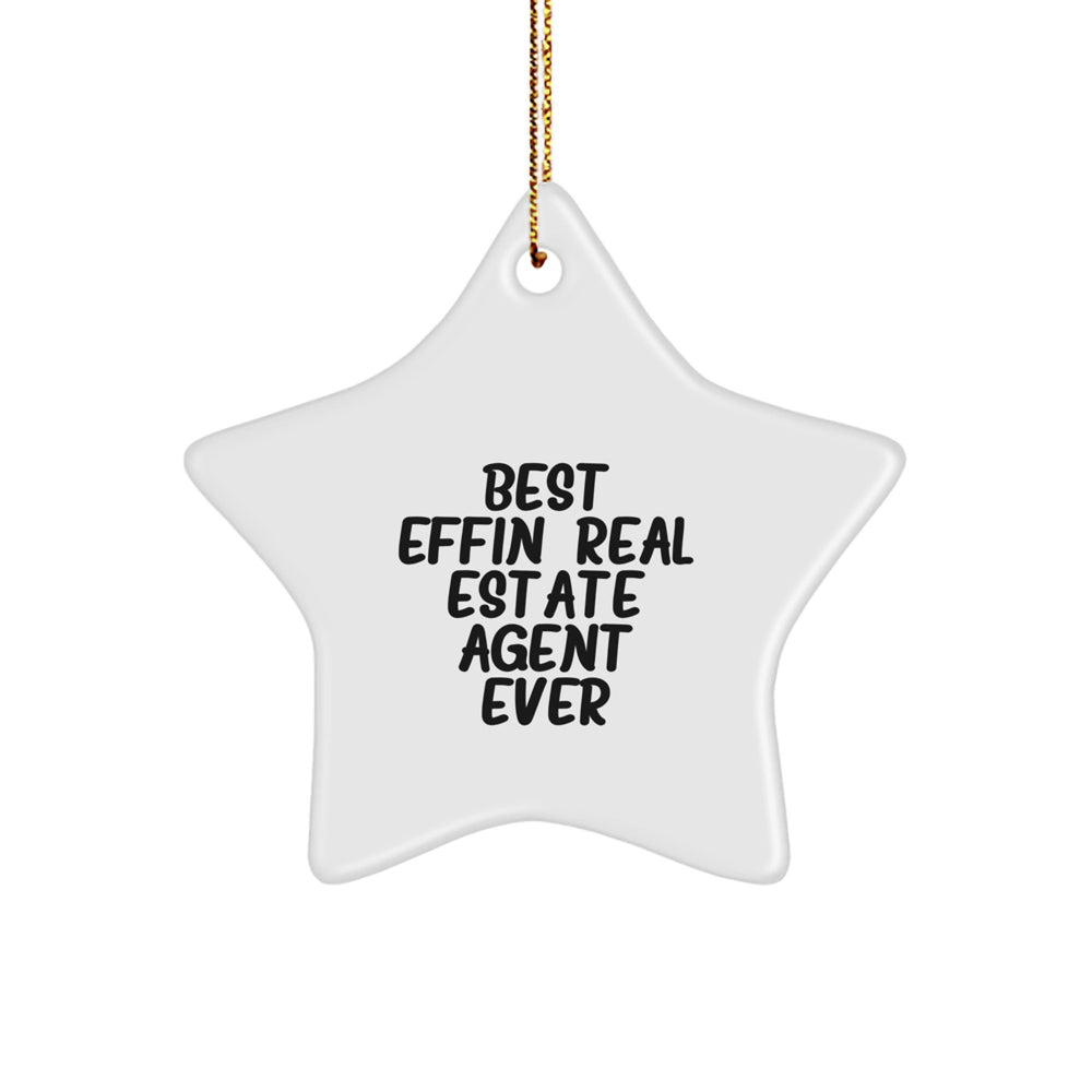 Funny Real Estate Agent Star Ornaments Gifts for Real Estate Agent Friends from Men - Image 1