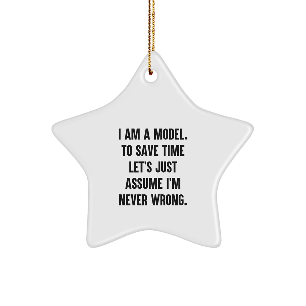 Funny Model Star Ornament Gifts for Men Women Friends Family - Image 1