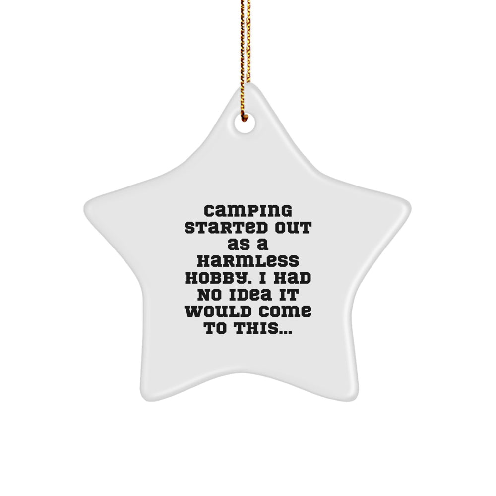 Funny Camping Star Ornament Gifts from Men to Friends for Christmas - Image 1