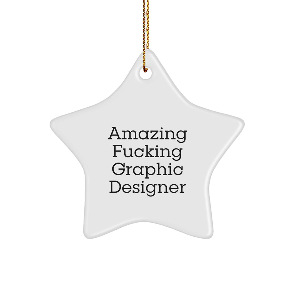 Gifts from Friends for Amazing Graphic Designers - Fun Star Ornament for Christmas - Image 1