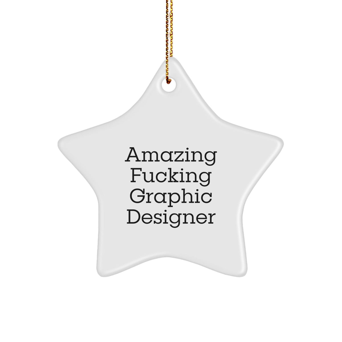 Gifts from Friends for Amazing Graphic Designers - Fun Star Ornament for Christmas - Image 1