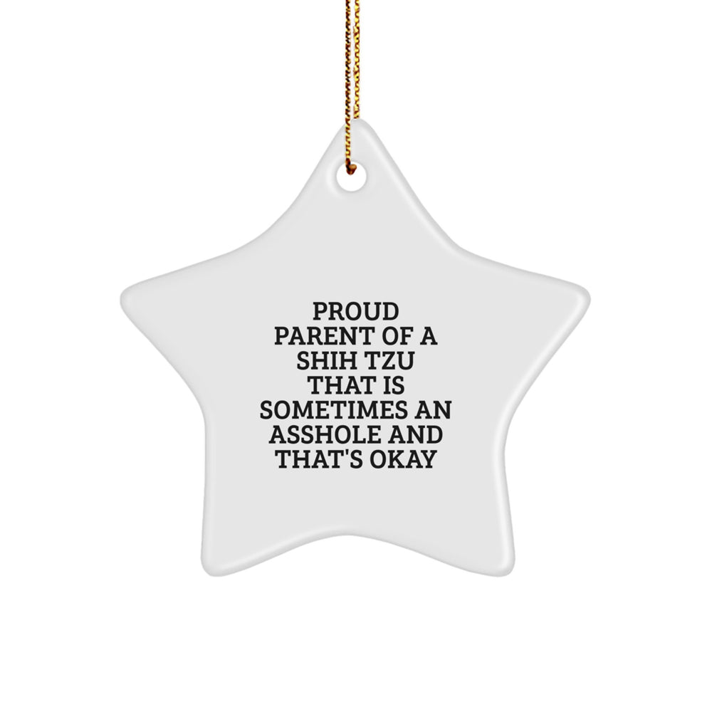 Funny Shih Tzu Dog Gifts - Star Ornament for Proud Parents - Gifts from Friends to Shih Tzu Dog Lovers - Christmas Unique Gifts for Him or Her - Image 1
